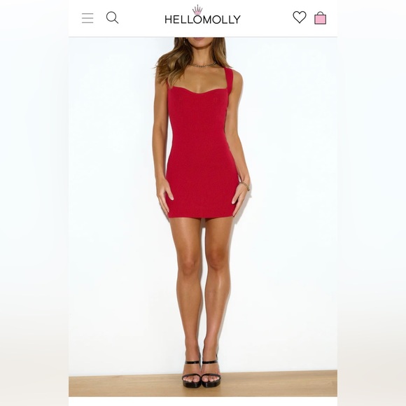 Hello molly red mini dress - Picture 1 of 2